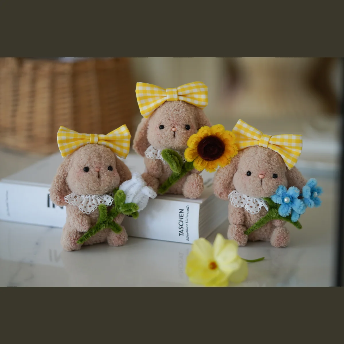 Pipe Cleaner Animal Kit - Designer Final Handmade pipe cleaner rabbit craft kit samples with flowers